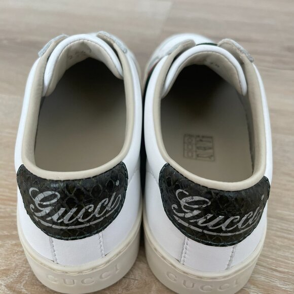 Gucci Kids White Sneakers with Red and Green Stripes - Picture 14 of 16